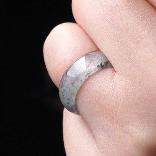 瓔珞珠寶盒 E.L.Jewelry Box 玻璃種飄花翡翠戒指戒圈 | 國際12圍 | 天然緬甸玉翡翠A貨 | 送禮