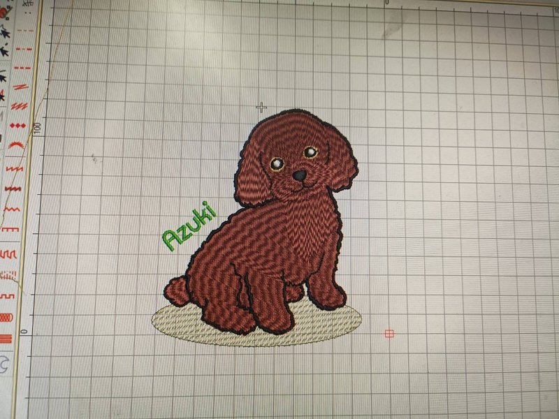 Customized red poodle poodle embroidered small handbag embryo cloth bag handbag - Handbags & Totes - Cotton & Hemp 