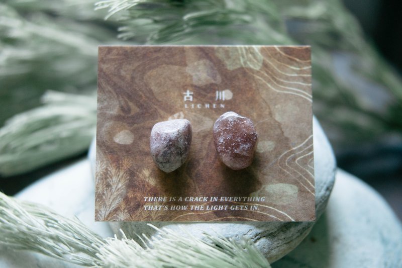 CRACK | Mineral earrings | EARRINGS - Earrings & Clip-ons - Jade Pink