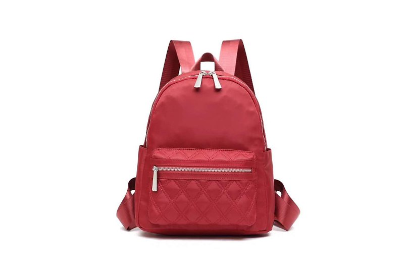 Classic water-repellent nylon backpack/travel backpack/mini simple backpack multicolor optional #7012 - Backpacks - Waterproof Material Red