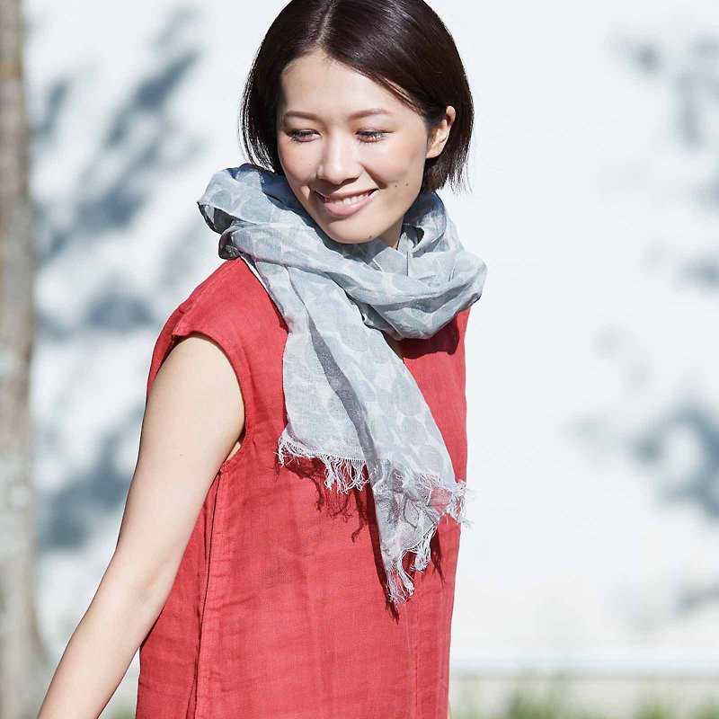 Colorful small size scarf that feels good 100% cotton Natural