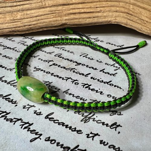 富璧寶鼎 FBBD JEWELRY 轉運 | 天然翡翠手鍊 黑綠珠寶繩結款
