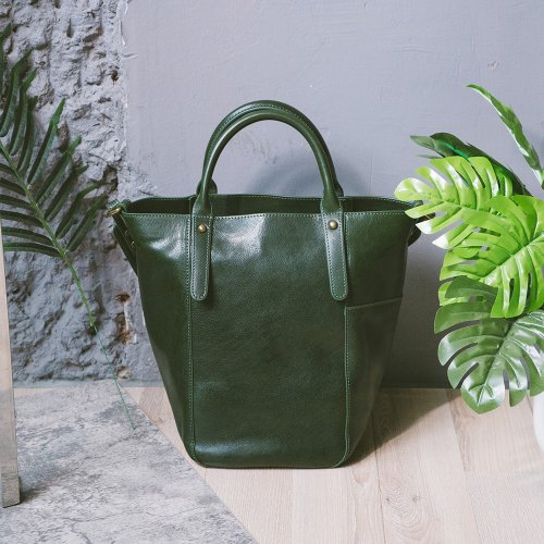 寇比手工皮件 Colbie Leather 率性真皮托特包 22248 綠V