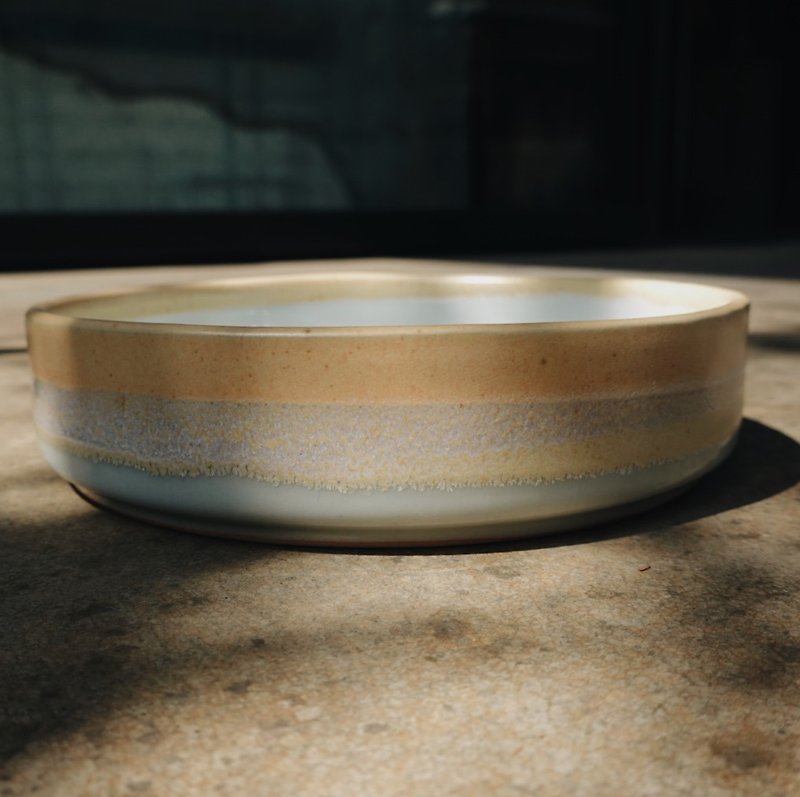ดินเผา จานและถาด สีเหลือง - Glaze fired pottery dish - Tapas Plate