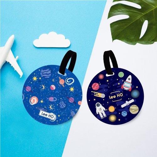 Lee Ho Travel 【客製化吊牌 太空行星】行李吊牌一片就能印/揹包吊飾/生日禮物