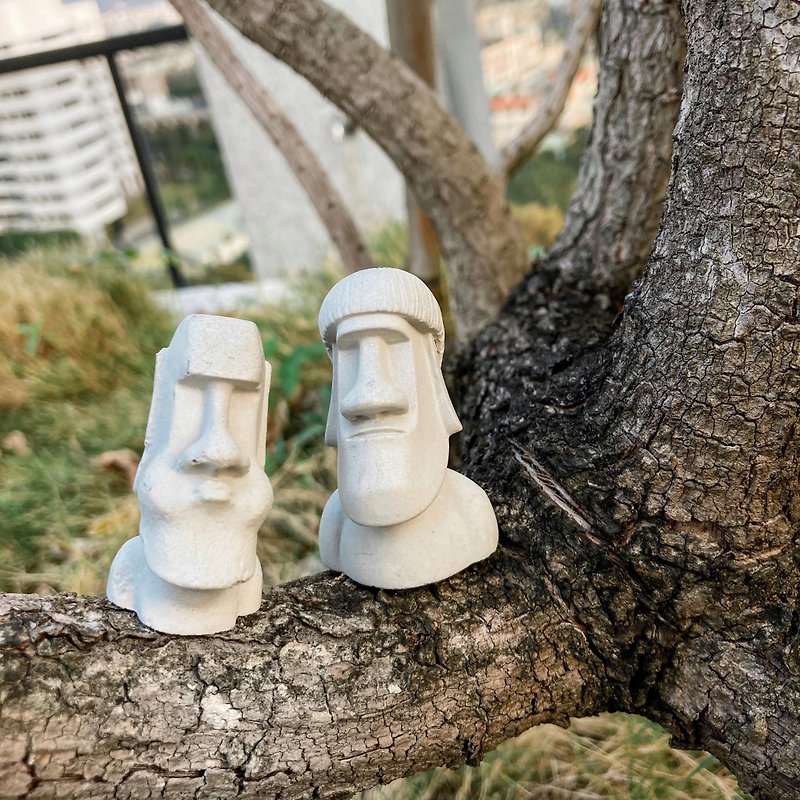 Cement Moai Doll | Diffuse Ornaments - Items for Display - Cement Gray
