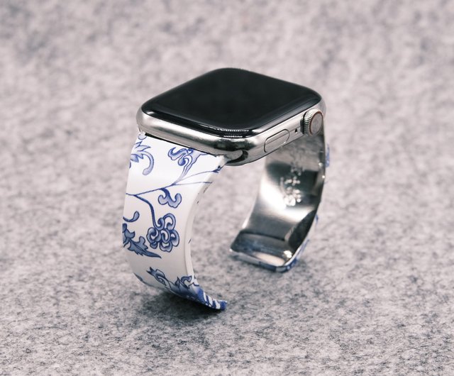 SOULITE Apple Watch Blue White Porcelain - Shop soulite Bracelets