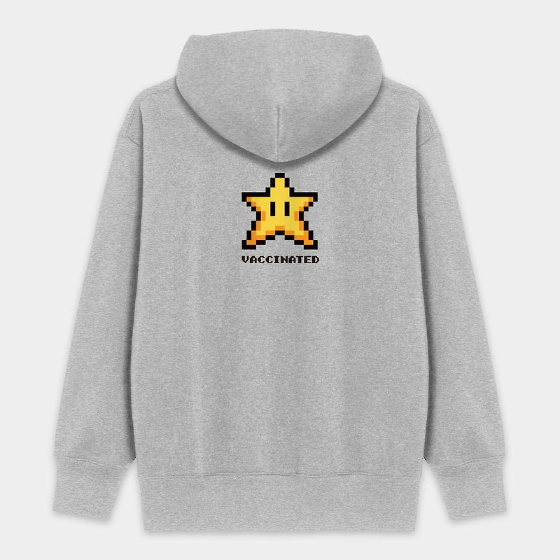[New products for autumn and winter] Cute invincible star star unisex cotton hooded jacket gray PS197