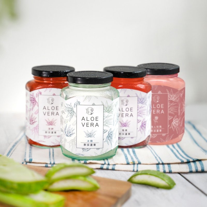 鮮採蘆薈系列 | 單入口味任選 清爽退火 飽滿果肉 飲控推薦 - 養生/保健食品/飲品 - 玻璃 白色