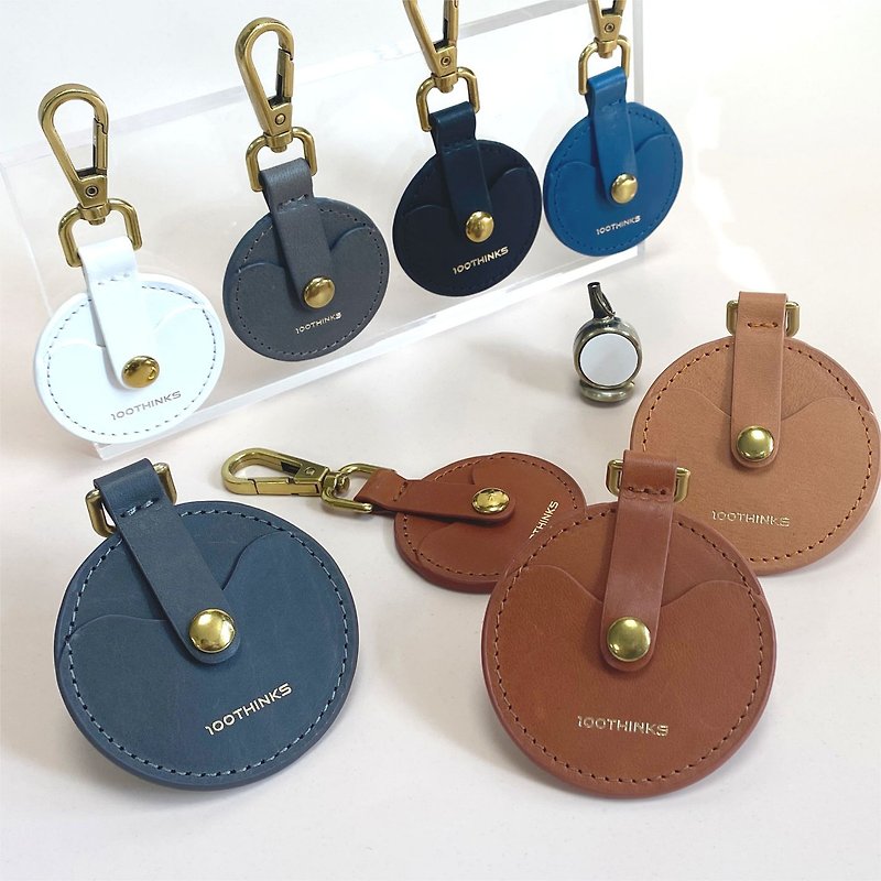 [Fashion accessories] airtag/induction coin leather leather case + key ring set - can be customized