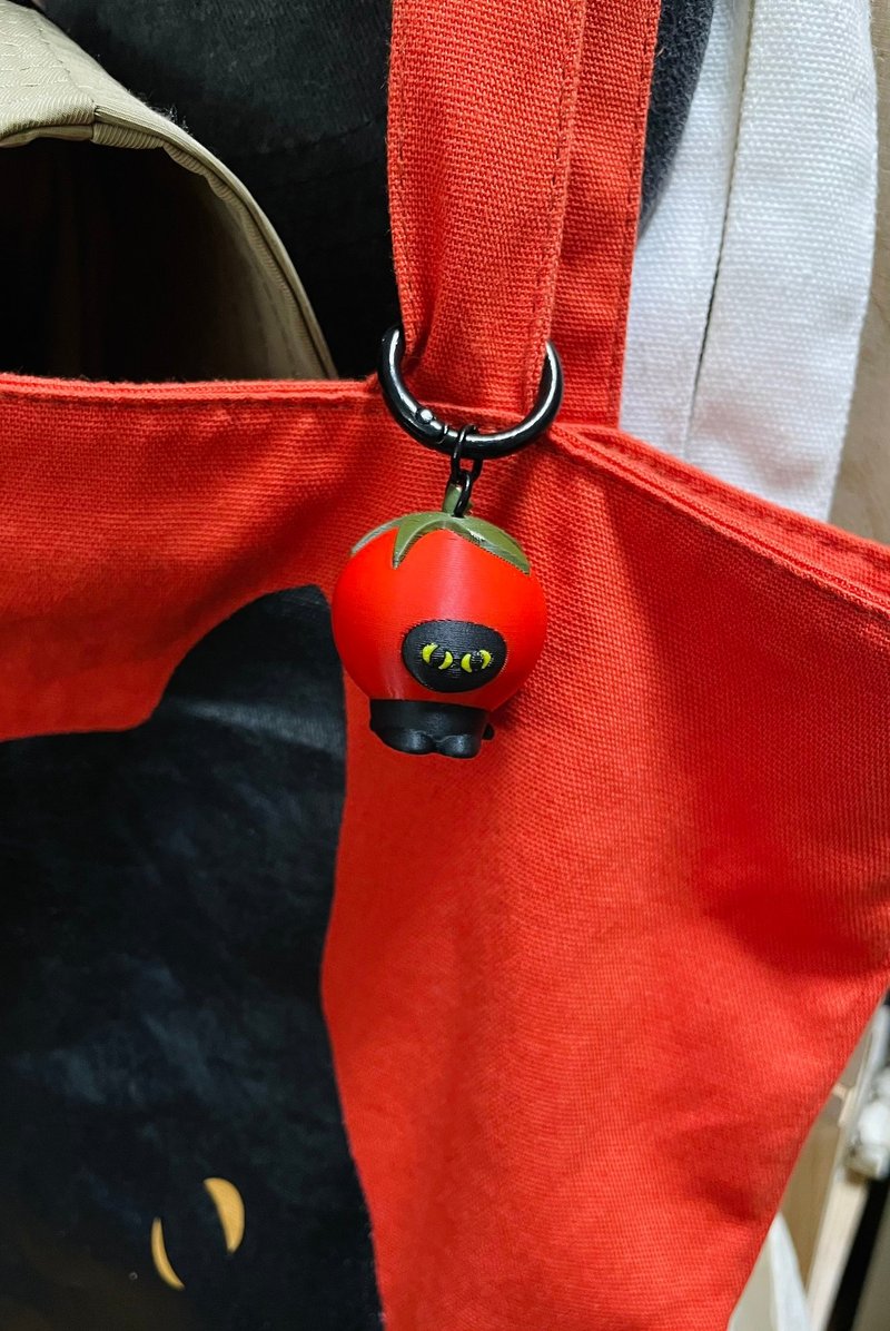 Blackcat - 3.5 cm (1 piece) | 3D Printed - 吊飾 - 塑膠 紅色