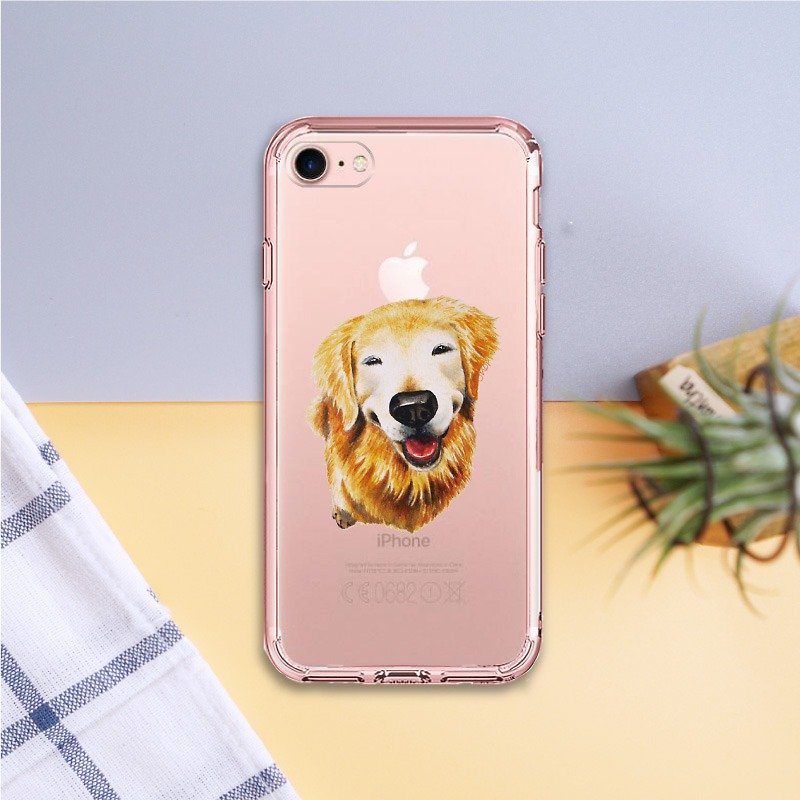 Ice shell - hair kid [Innocent Golden Retriever - pink box] full version of the protection for the iPhone 7 (iPhone 7 Plus) - original phone case / case / shatter-resistant shell / phone shell - เคส/ซองมือถือ - พลาสติก สีใส