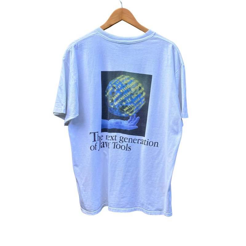 Vintage 90s  Symantec Java Tools Techwear Computer T shirt - 男 T 恤 - 棉．麻 白色