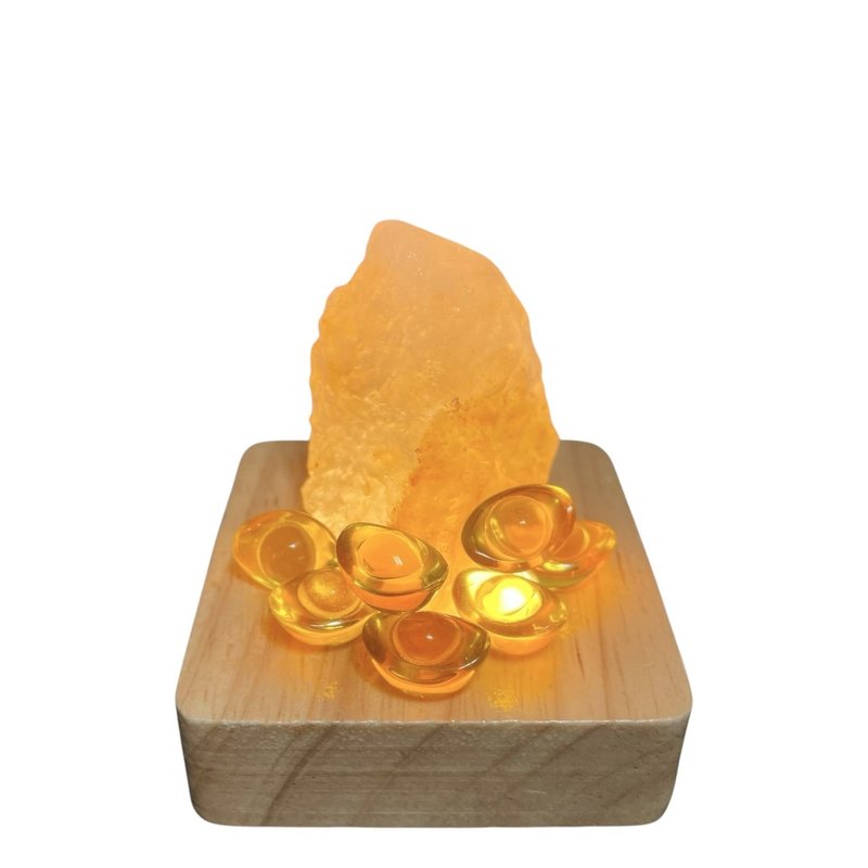 Salt Lamp Spirit - Mini Salt Lamp, Healing Ornament, Office Night Light, Gift, - ของวางตกแต่ง - คริสตัล ขาว