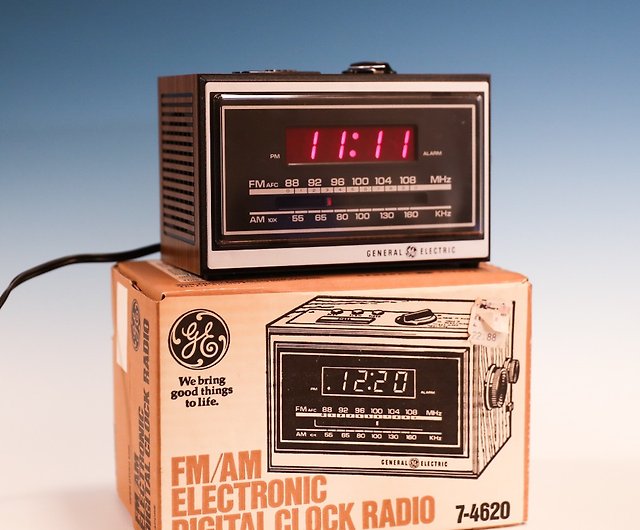 Sanhui Firm 1976s American Ge Antique, Vintage Alarm Clock Radio