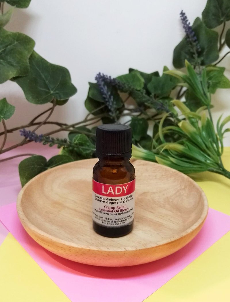 Pure Plant Essential Oil Lady Cramp Relief Essential Oil Blend - น้ำหอม - วัสดุอื่นๆ สีแดง