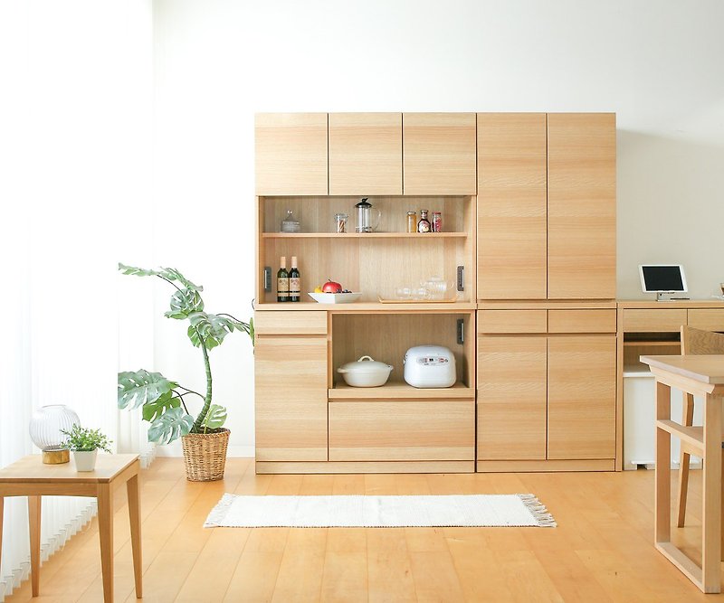 Wood Wardrobes & Shoe Cabinets Brown - 旭川家具 大雪木工 vira(ヴィラ) オープンキッチンボード