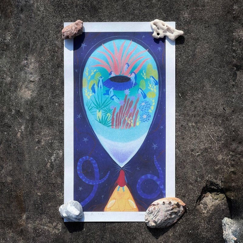 X. 泉 Spring。BLACK SPRING Oracle Deck Art Prints - Posters - Paper 