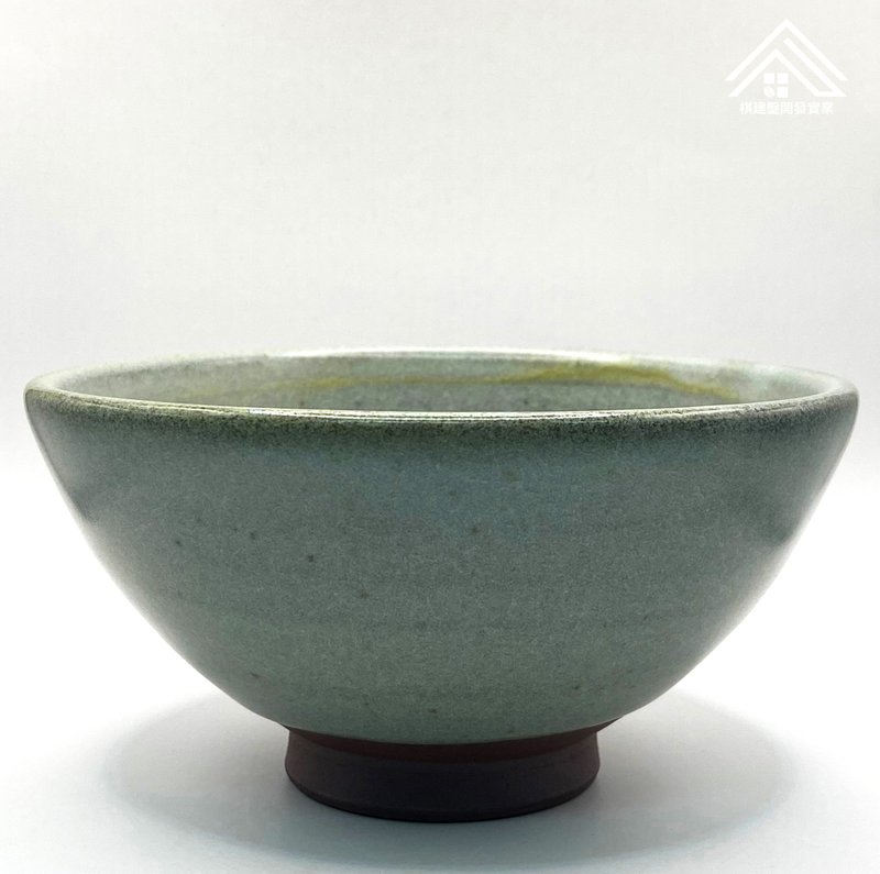 Tea ink bottom celadon glazed bowl - ถ้วยชาม - ดินเผา 