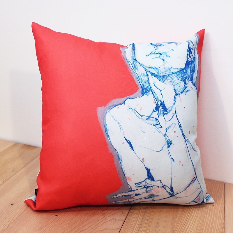 THE MOOD─孤獨 -家飾 抱枕 Throw Pillows 居家佈置 擺設 禮物 - 枕頭/抱枕 - 聚酯纖維 紅色