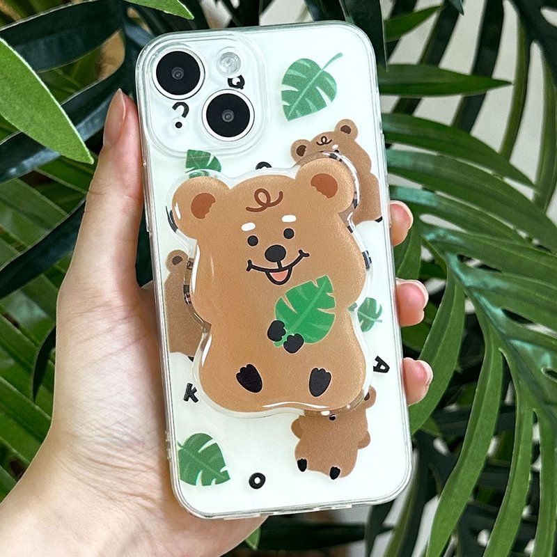 Quokka grip smartphone acrylic smart tok - 手機配件 - 壓克力 咖啡色