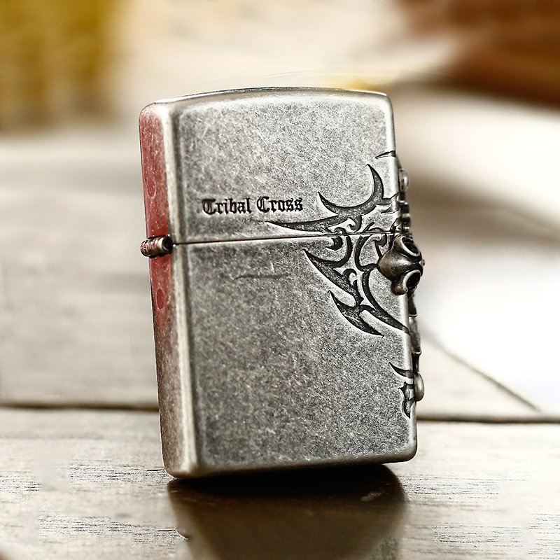 [ZIPPO Official Flagship Store] Holy Angel Cross Flame (Antique Silver) Windproof Lighter ZA-1-33