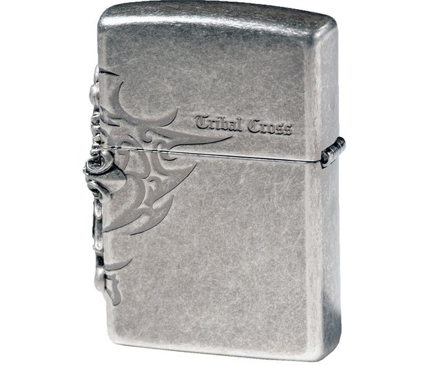 ZIPPO official flagship store] Pattern embossed pattern (bright silver)  windproof lighter ZA-3-163B - Shop zippo Other - Pinkoi