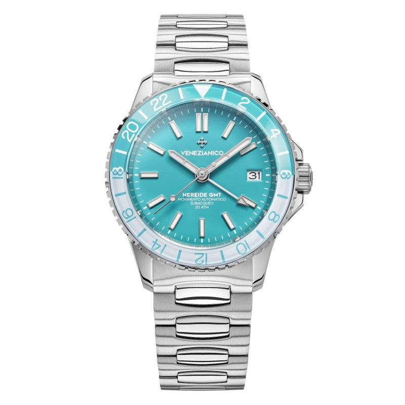 Venezianico Nereide GMT Cielo - 3521505C 自動機械手錶 - 男錶/中性錶 - 不鏽鋼 銀色