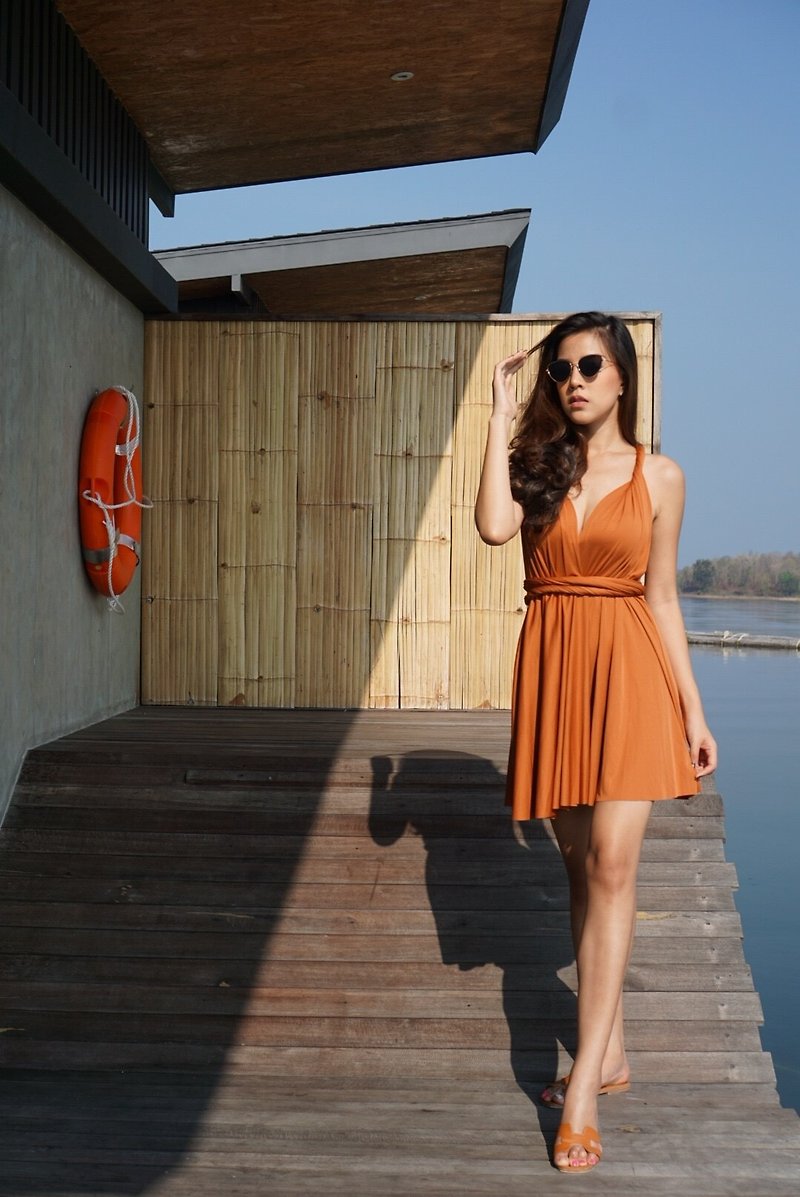 Infinity Dress (Orange) - 連身裙 - 其他材質 橘色