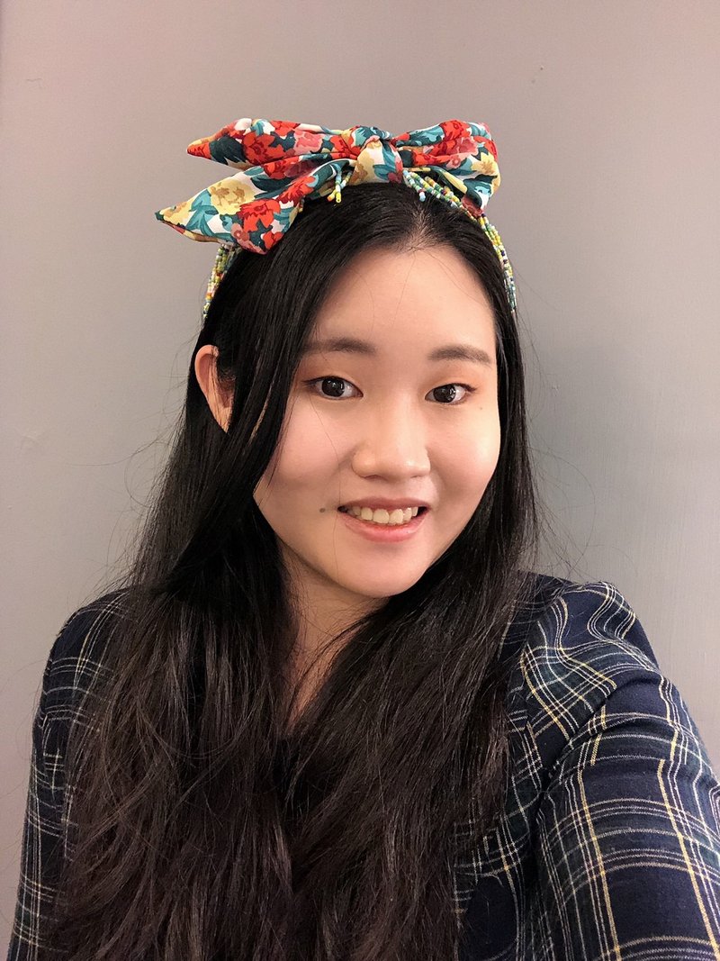 カチューシャ - ビッグボウノットカラービーズタッセルデザインモデル - ヘアアクセサリー - その他の素材 
