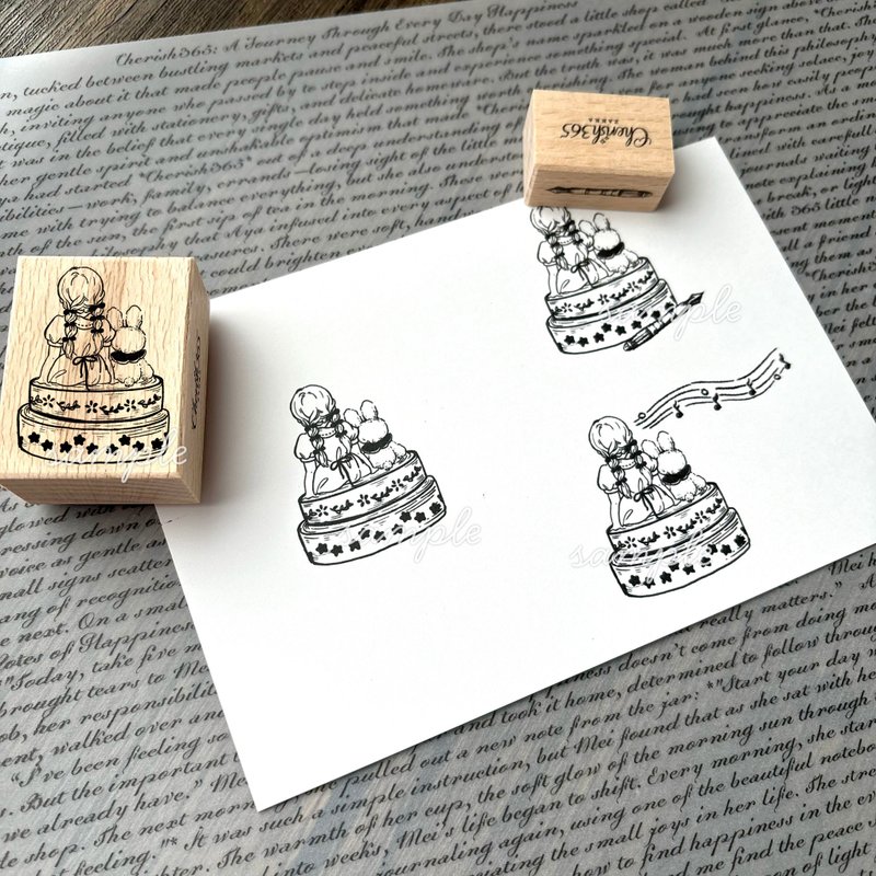 Cherish365【マステ仲間たち】はんこ / スタンプ　CHO508 - 印章/印台 - 木頭 咖啡色