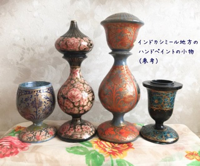 金継ぎ x Kashmir Hand Paint イヤリング Gold x Green Round shape  engrace｜耳環/耳夾/耳骨夾人氣榜 - Pinkoi