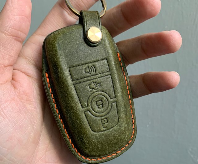 Leather car key case, car key cover, Peugeot - Shop Shao Leather Keychains  - Pinkoi