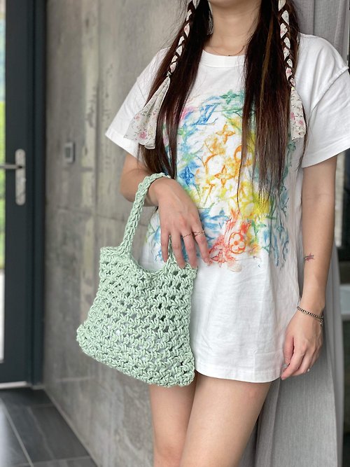 CHRIS Art Studio Diy INS手提鏤空包【Crochet bag kit 】材料包