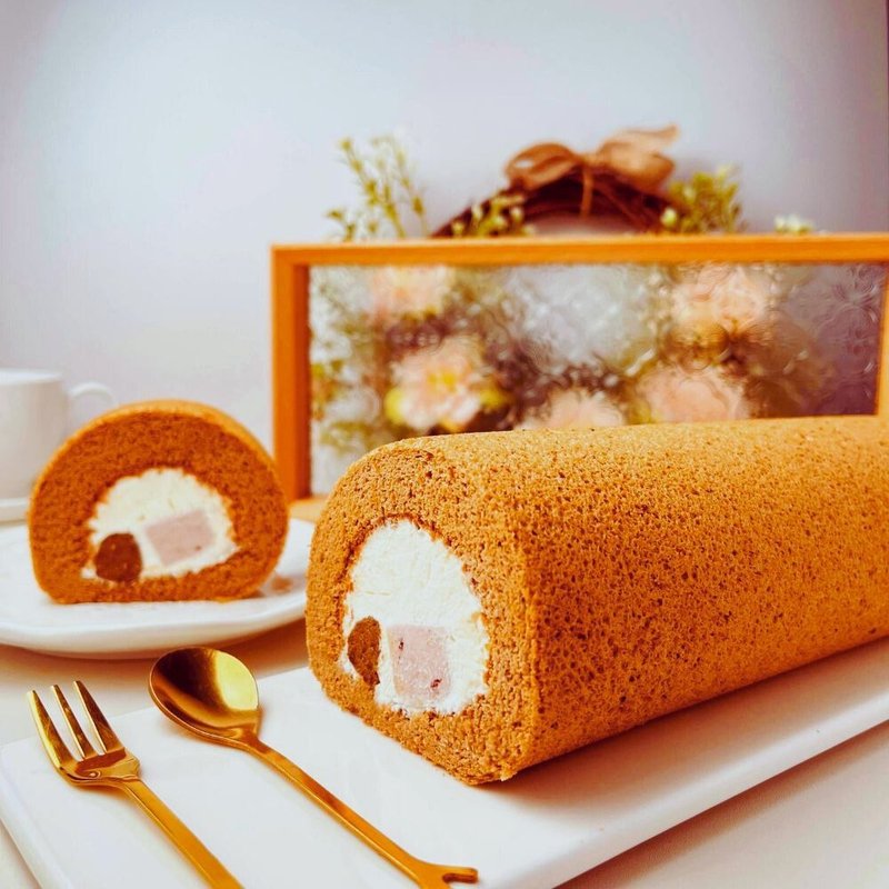 Earl Gray Raspberry Custard Raw Milk Roll ~ Exclusive ~ Cloud-like elasticity - Cake & Desserts - Other Materials 