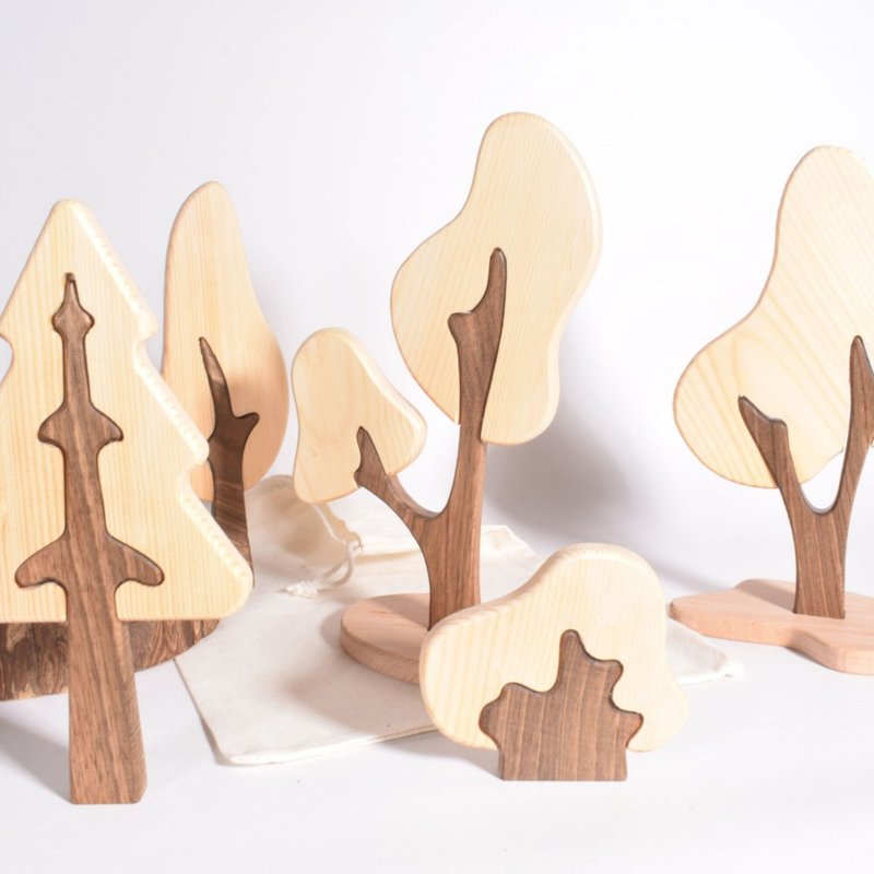 Wooden Toy Tree Set, Children's Birthday Gift, Montessori Toy - 寶寶/兒童玩具/玩偶 - 木頭 咖啡色