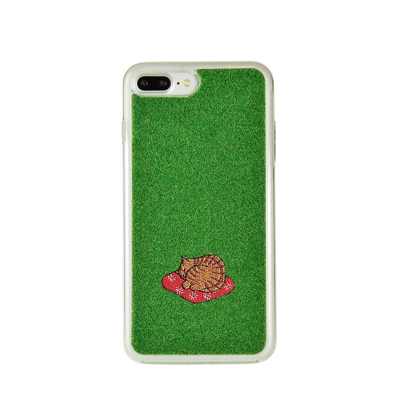 [iPhone7 Plus Case] Shibaful -Mill Ends Park Kyototo Neko Mitsuke- for iPhone 7 Plus - Phone Cases - Other Materials Green