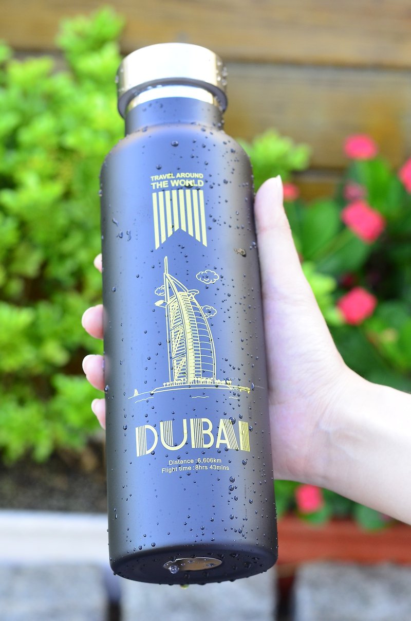 Driver long-acting all-steel vacuum flask (Dubai) 600ml - กระบอกน้ำร้อน - โลหะ สีดำ