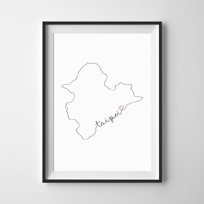 taipei minimalist prints可客製化 掛畫 海報 - 掛牆畫/海報 - 紙 紅色