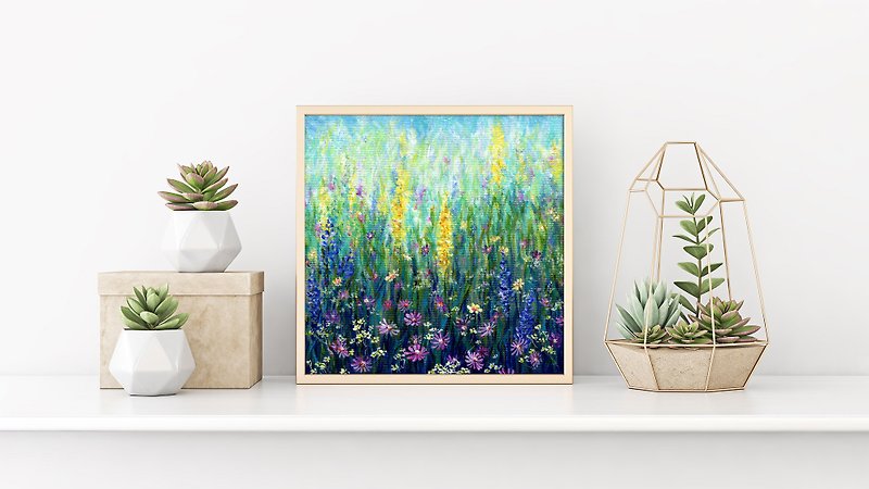 【Meadow】Limited Edition Art Print. Summer Flower Field Landscape Painting. - Posters - Paper 