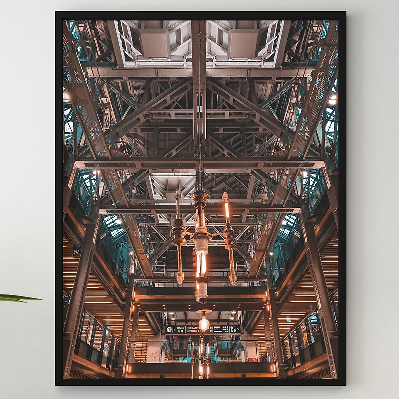 Unique Metal Industrial Loft Factory Structure Interior Design Glass Material - Posters - Paper 