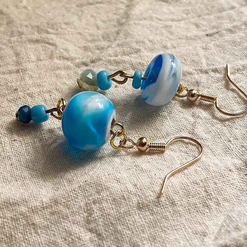 Handmade glass earrings