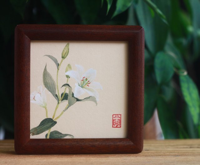 ユリの花の絵画コレクション | 4インチのアートデコレーション