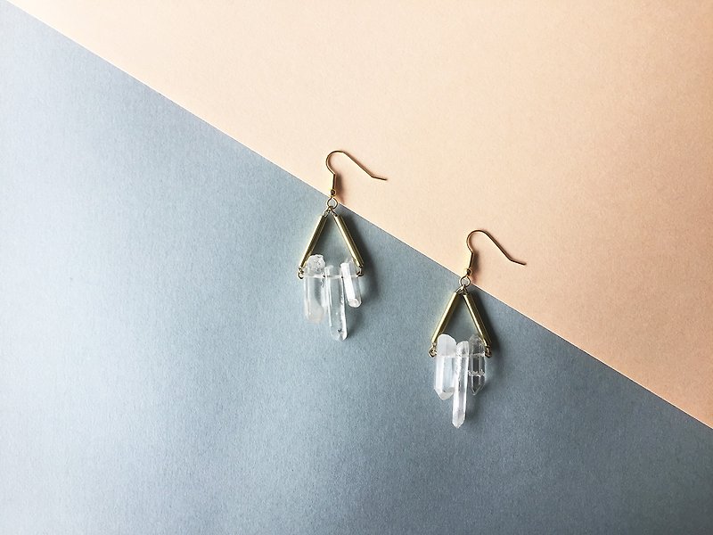 together: Crystal earrings - ต่างหู - โลหะ สีน้ำเงิน