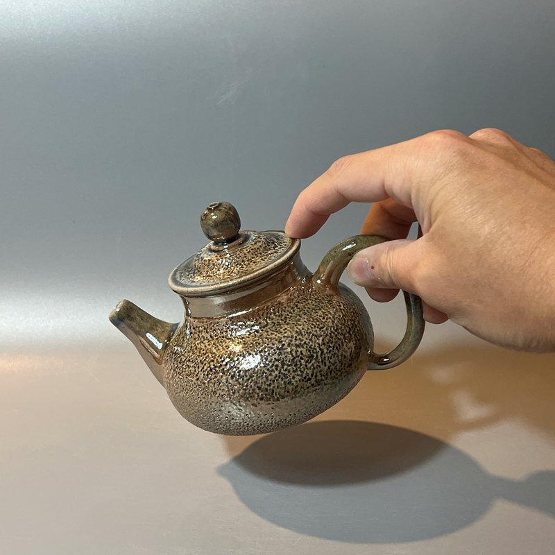 柴燒金彩冰煙茶壺 / 冰煙壺容量200cc /  小平凡手作 - 茶壺/茶杯/茶具 - 陶 