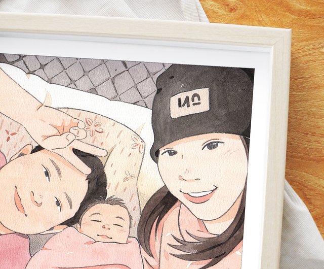 あーちゃん似顔絵ギフト制作 似顔絵 プレゼント 誕生日 お祝い 送料無料 父 母 祖父 祖母