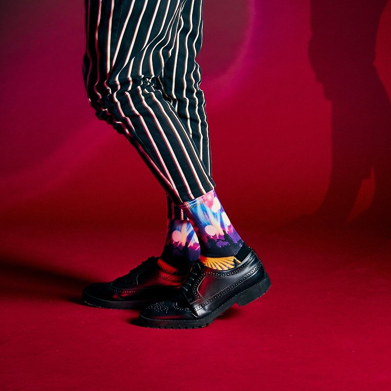 【台北系列】Band籃球滑板潮流印花運動襪 男女情侶 - 襪子 - 聚酯纖維 