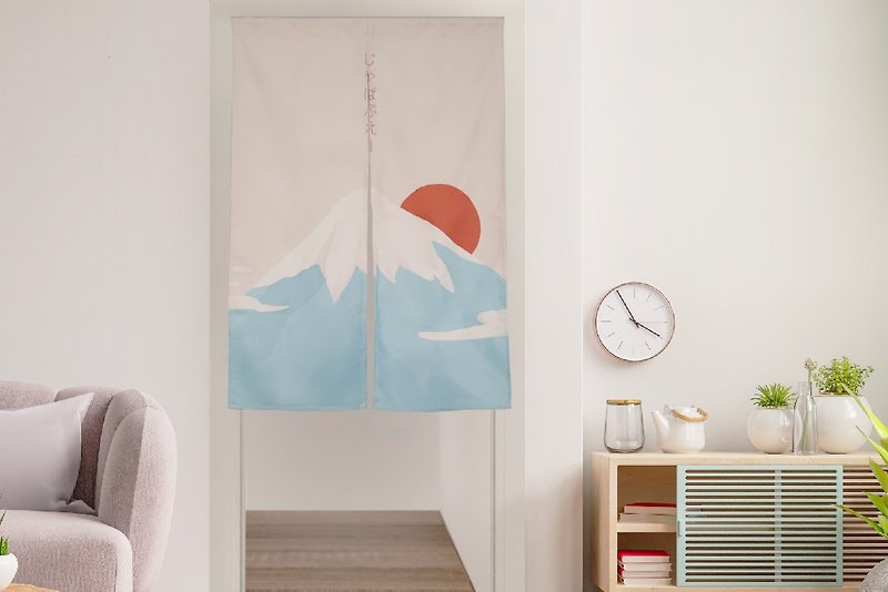 [40% off refurbished clear] Fresh beauty texture Mount Fuji door curtain Wenqing Japanese-style door curtain cloth - ม่านและป้ายประตู - เส้นใยสังเคราะห์ ขาว