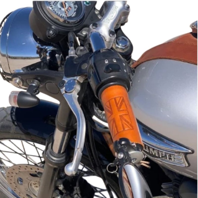 Triumph(Real Leather)Hand Covers Grip for Triumph Motorcycles all Models - 皮件/皮革 - 真皮 