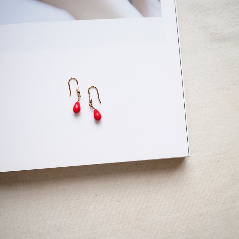 [Little] Bronze plated earrings
